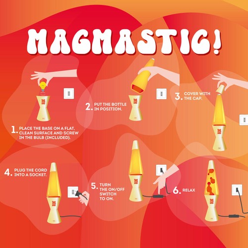 Legami lava lamp magmastic - lava, oro